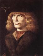 PREDIS, Ambrogio de Portrat of a young man painting